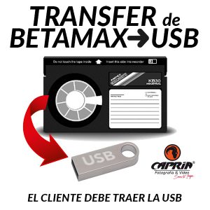 Transfer BETAMAX a USB Cali