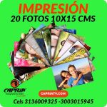 IMPRESION 20 FOTOS 10x15 CALI