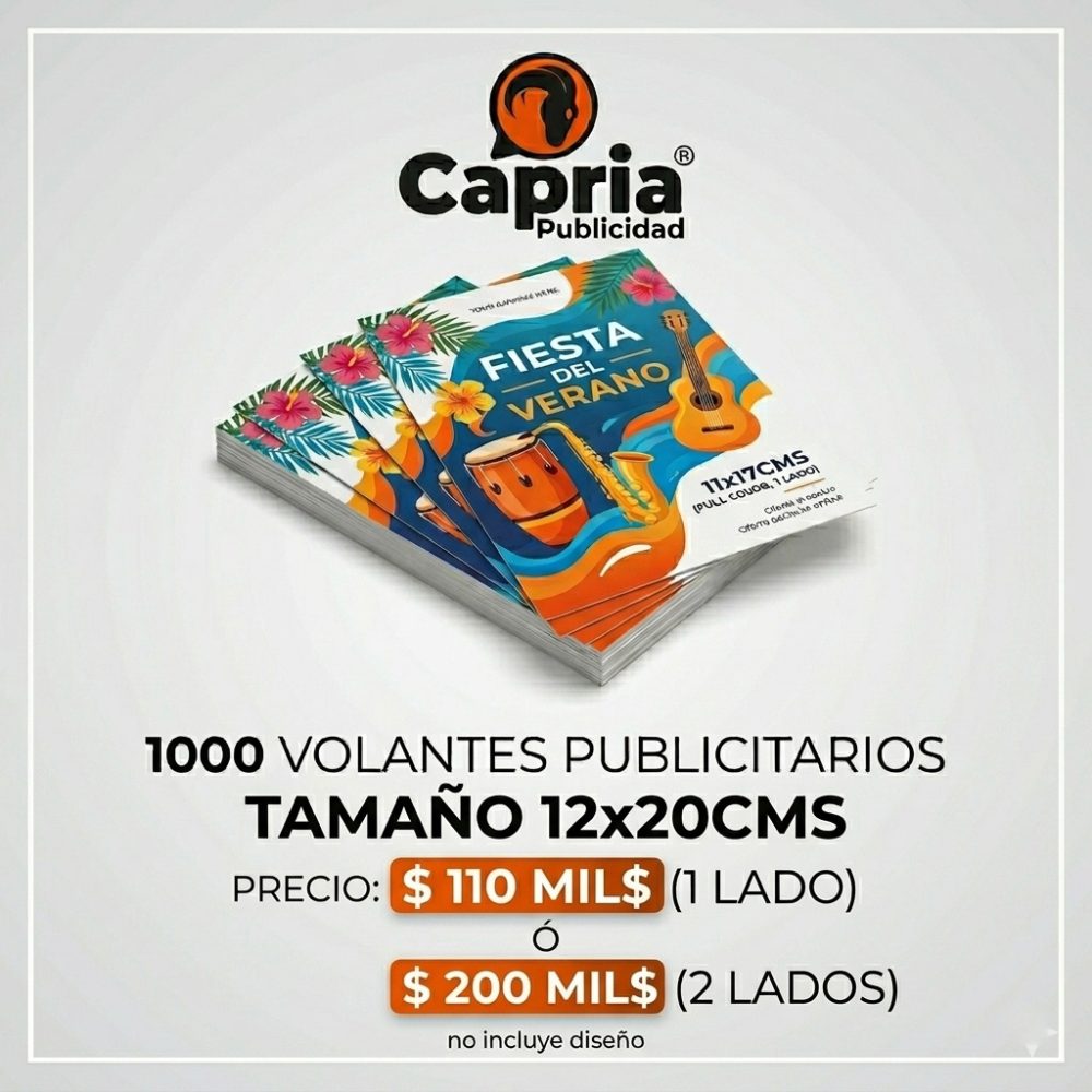 1000 VOLANTES TAM. 10x14 CMS - Imagen 2