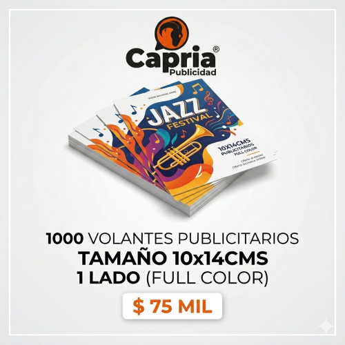 1000 VOLANTES TAM. 10x14 CMS