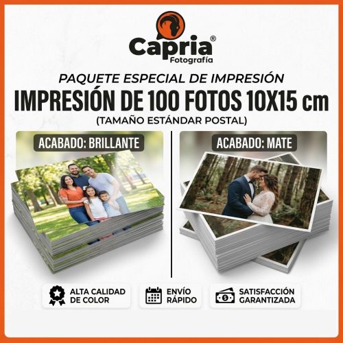 100 FOTOGRAFIAS 10X15 CMS BRILLANTE